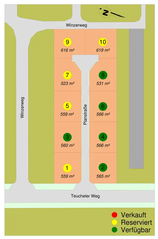 Lageplan Baugebiet B2 Teucheler Weg Wittenberg