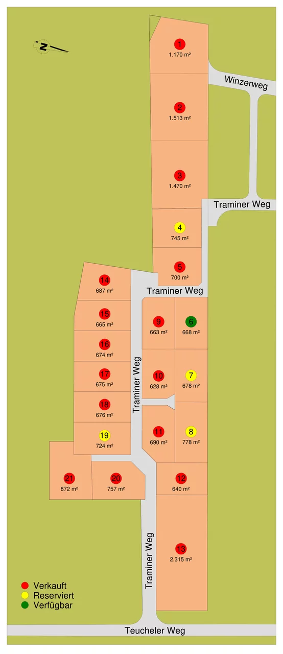 Lageplan Baugebiet N4 Teucheler Kaserne Wittenberg